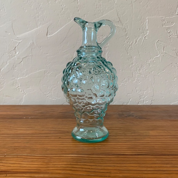 Vintage Vetreria Etrusca Seafoam Blue Hobnail Cruet | Made in Italy - Picture 13 of 16